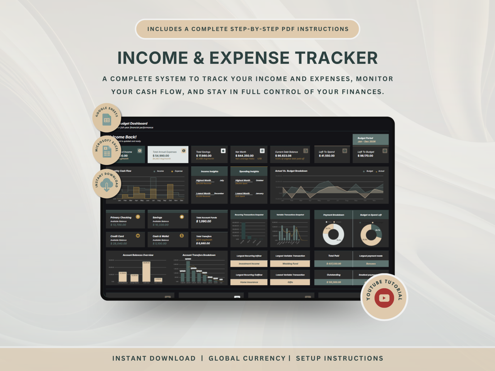 Income & Expense Tracker - Dark Mode