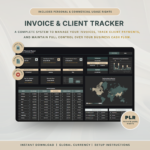 PLR Invoice & Client Tracker - Dark Mode