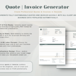 PLR Invoice & Client Tracker - Dark Mode