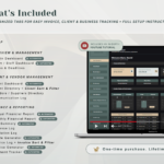 PLR Invoice & Client Tracker - Dark Mode
