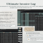 PLR Invoice & Client Tracker - Dark Mode