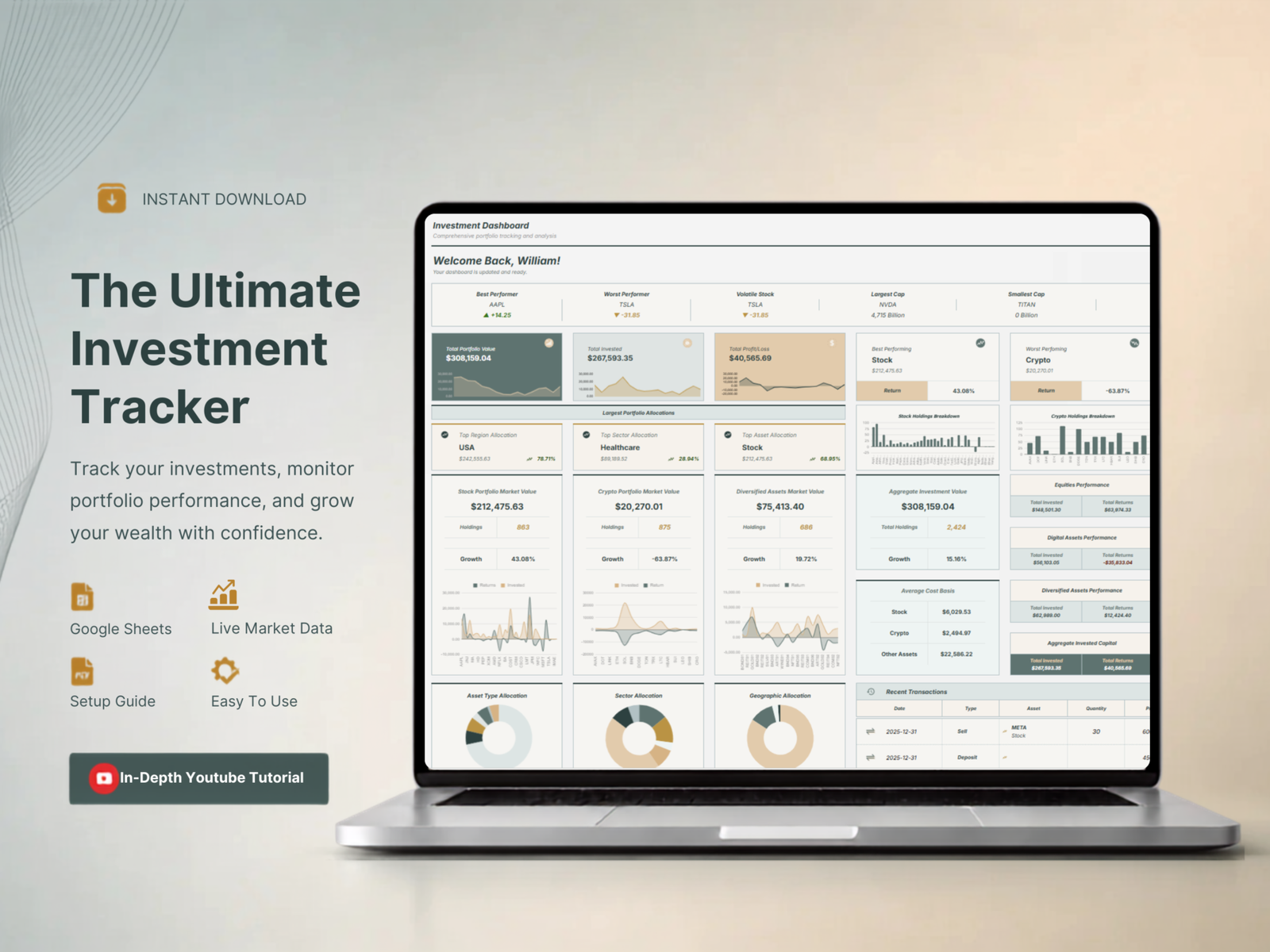 Stock & Crypto Portfolio Tracker
