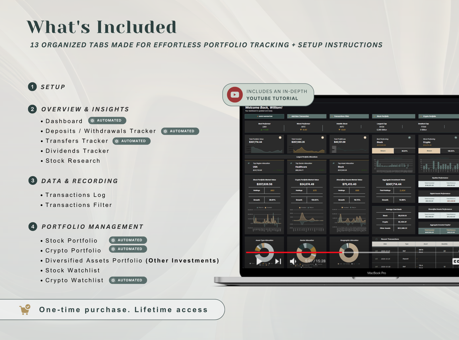 Ultimate Investment Tracker - Dark Mode