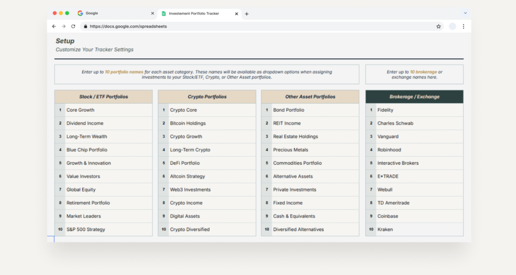 Investment Tracker